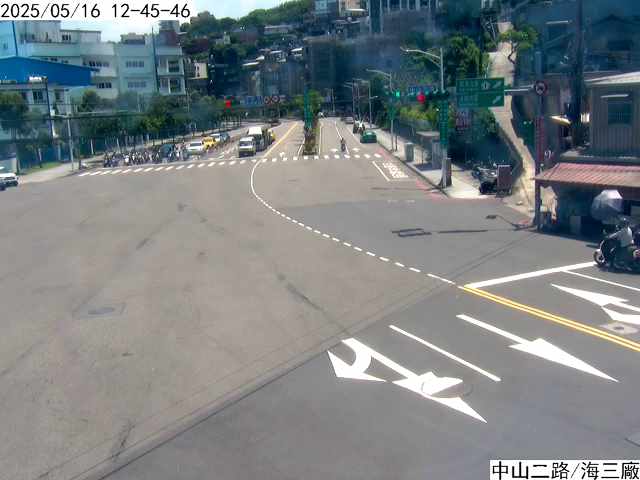 基隆市道路  中山二路 海三廠 距離1.9公里 氣溫27.7度