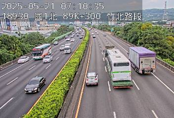 國道1號 北上 89K+300 竹北交流道到湖口服務區 距離1.8公里 氣溫26.8度