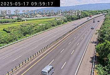 國道3號 北上 255K+520 斗六交流道到南雲交流道 距離1.6公里 氣溫25.1度