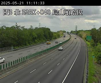 國道3號 北上 328K+040 烏山頭交流道到柳營交流道 距離0.8公里 氣溫26.5度