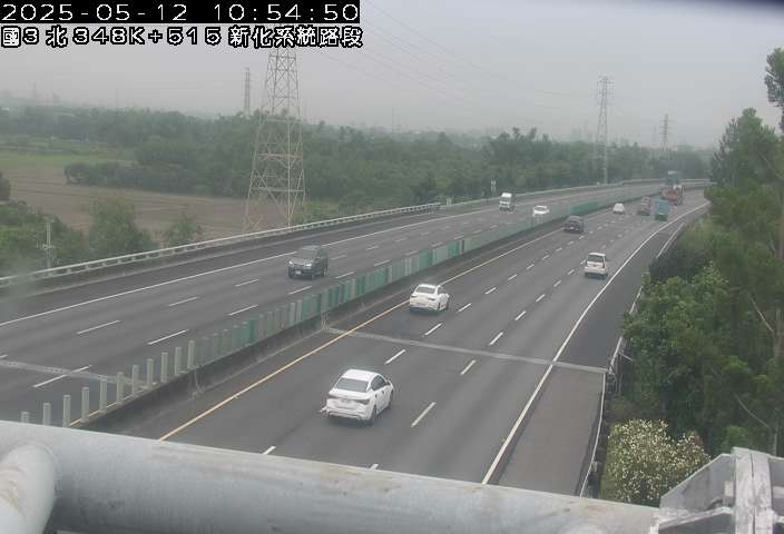 國道3號 北上 348K+515 新化休息站到新化系統交流道 距離0.3公里 氣溫23度
