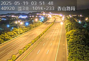國道3號 南下 109K+233 茄苳交流道到香山交流道 距離3.1公里 氣溫27.2度