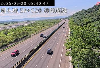 國道4號 東向 5K+620 中港系統交流道到神岡交流道 距離1.3公里 氣溫25.5度