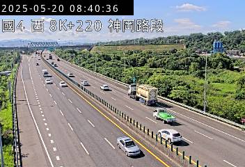 國道4號 西向 8K+220 神岡交流道到中港系統交流道 距離0.8公里 氣溫25.5度