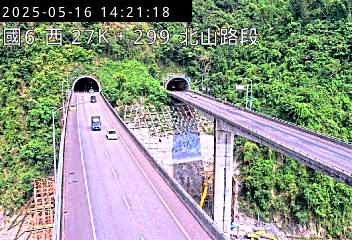 國道6號 西向 27K+299 愛蘭交流道到北山交流道 距離2.2公里 氣溫24.1度