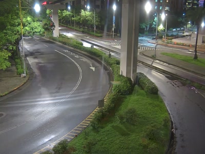 經貿一路環東大道槽化島 氣溫25.1度