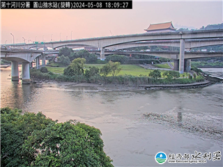 淡水河 圓山抽水站(台北中山橋) 氣溫27.7度