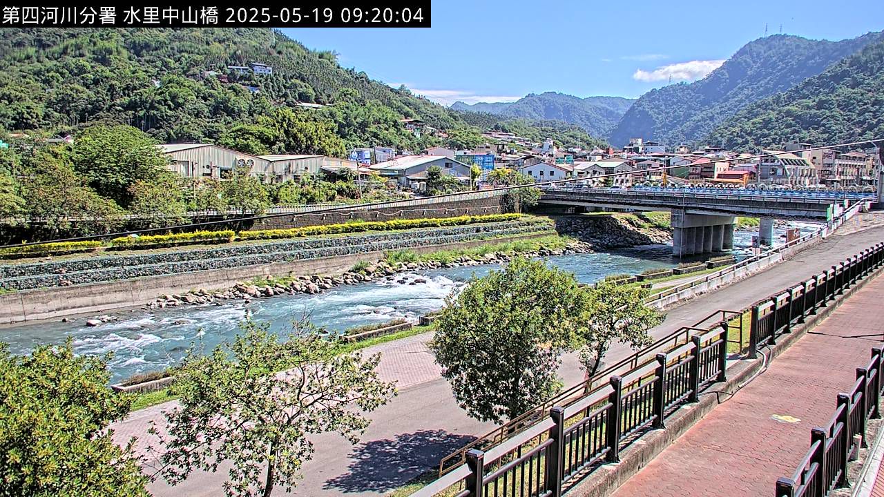 水利署水資源  防災中心 玉峰大橋 中山橋 距離0.2公里 氣溫24.2度