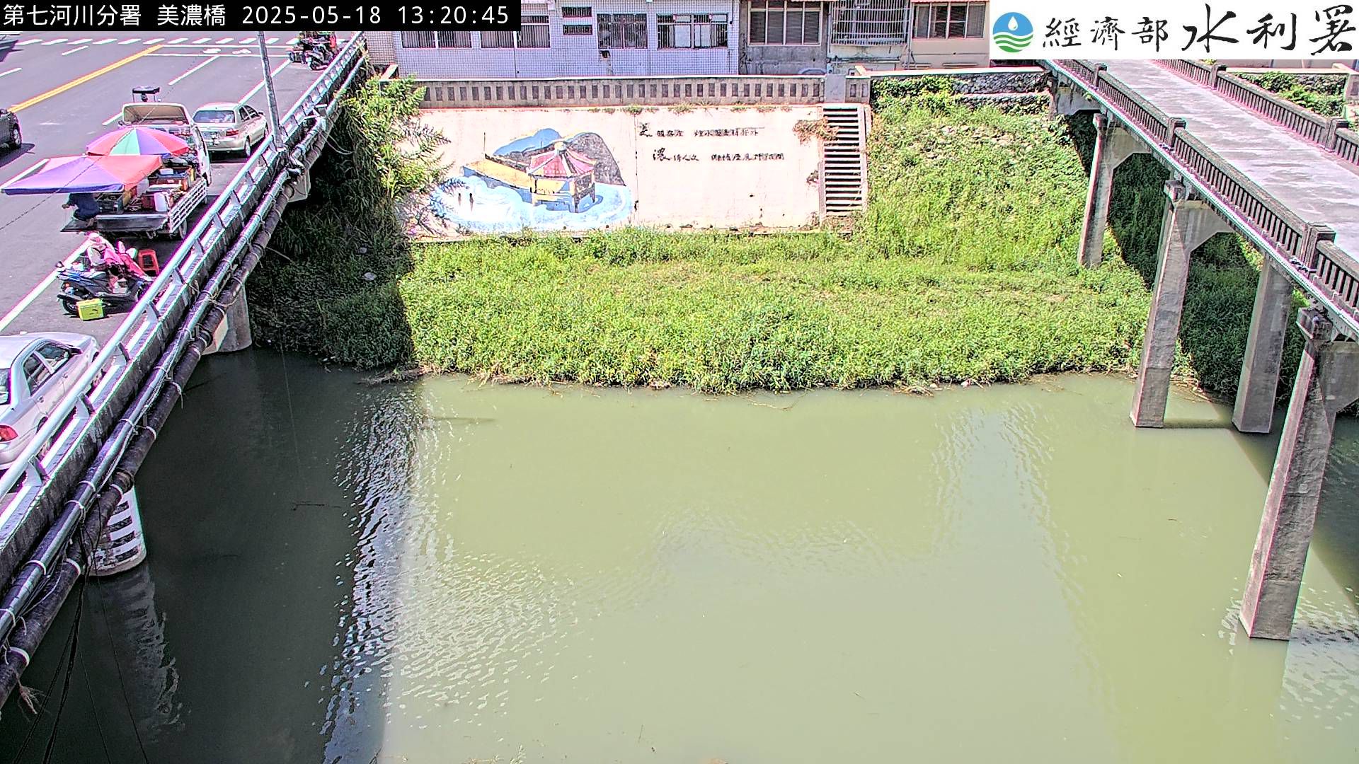 水利署水資源  防災中心 美濃溪美濃橋 距離0.2公里 氣溫30.9度