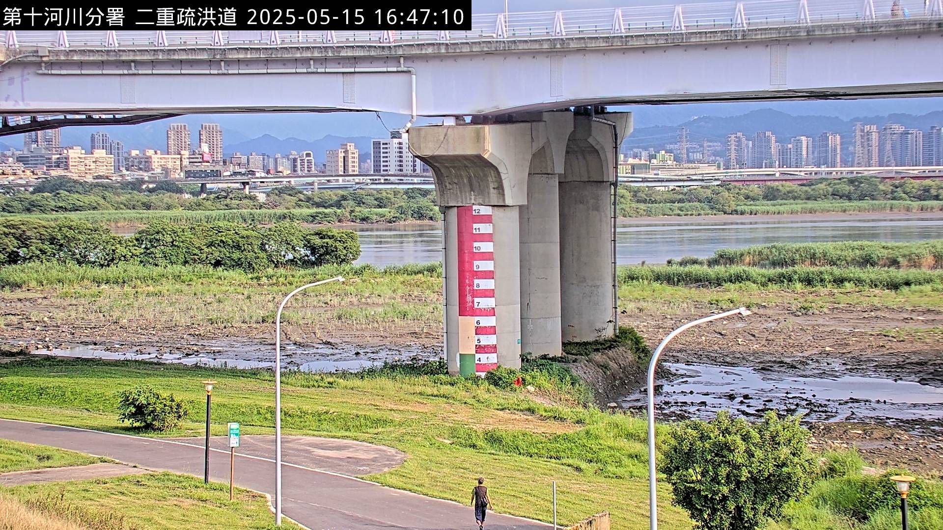 水利署水資源  防災中心 二重疏洪道(固) 距離0.8公里 氣溫31.6度
