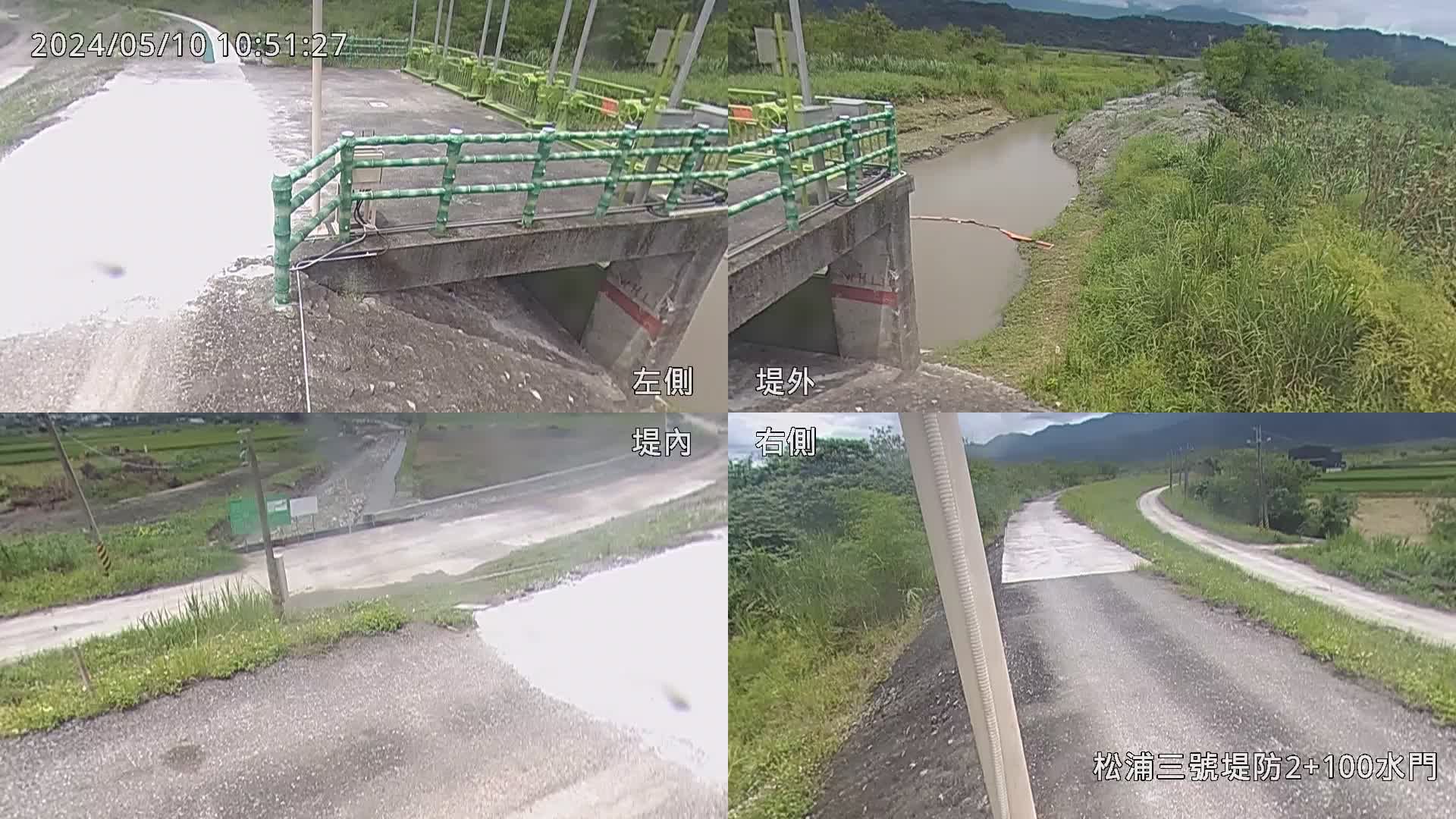 水利署水資源 九河局 松浦三號堤防 2K+100水門 全景攝影機