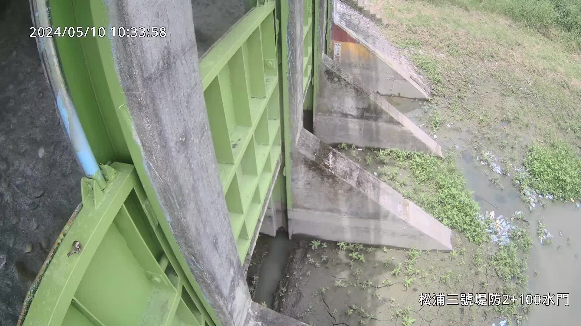 水利署水資源 九河局 松浦三號堤防 2K+100水門 槍型攝影機